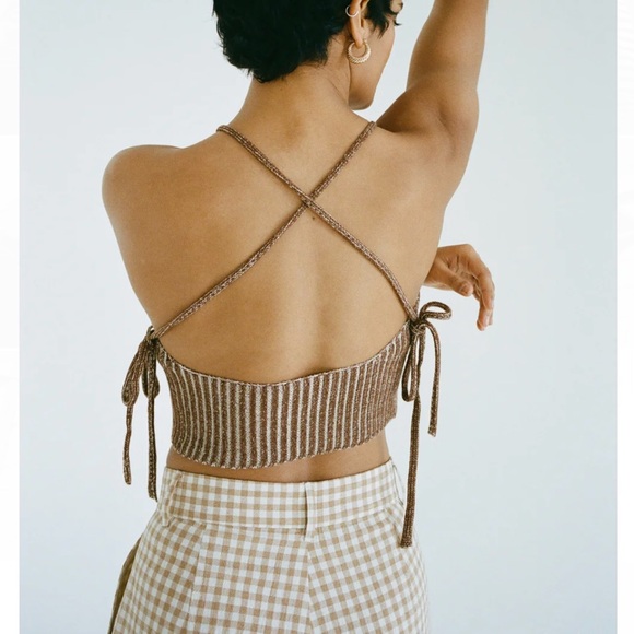 Kordal Izzy knit tank in cream + clove - Picture 4 of 11